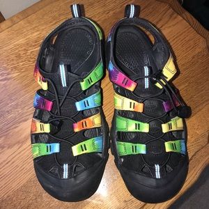 Keen rainbow/tie dye sandals